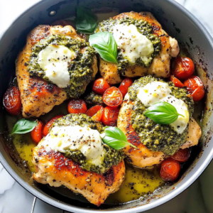 Crunchy Baked Pesto Chicken Thighs